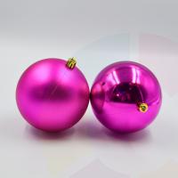 8cm, 6lı paket mat ve parlak fuşya süs topu