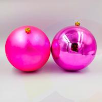 15cm, 2li paket mat ve parlak pembe süs topu
