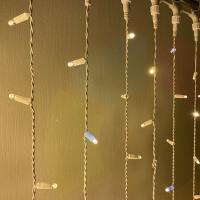 2x5m Gün ışığı LED Perde, Beyaz flaşlı, 1000 LED - Dış Mekan - IP65