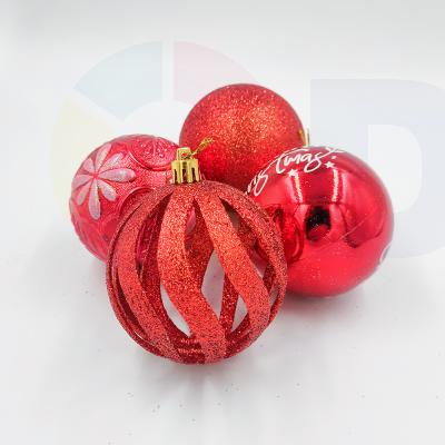Kırmızı 24lü, 8cm süs topu set 2