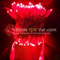 Led Işık Kırmızı Eklemeli IP65 Kırmızı Kablolu Flaşlı Süsleme Ürünü